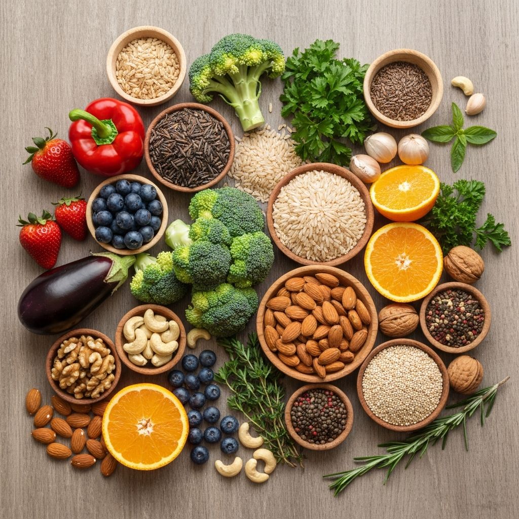 Fresh whole foods and balanced nutrition